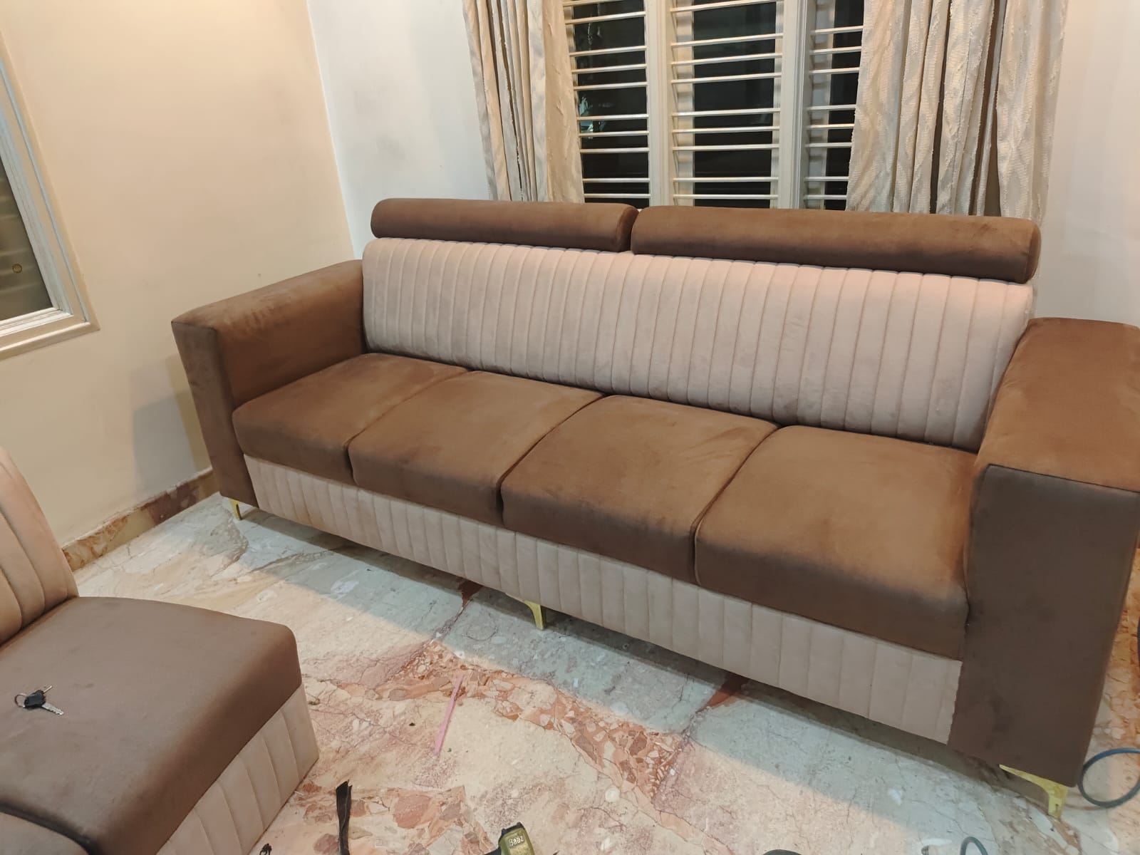 Repaired sofa